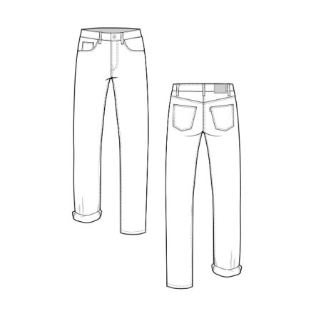 Morgan Boyfriend Jeans Closet Core Patterns - Screech Owl Fabrics